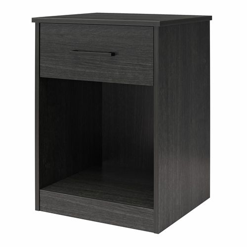 Brez - Table De Chevet Avec 1 Tiroir En Effet Chêne Noir