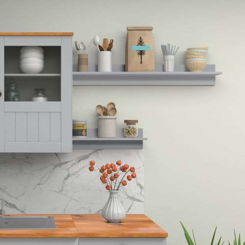 Étagère De Cuisine 100x14x14 Cm En Pin Gris