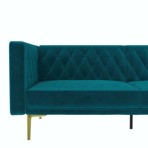 Marseille-canapé 3 Places En Velours Vert