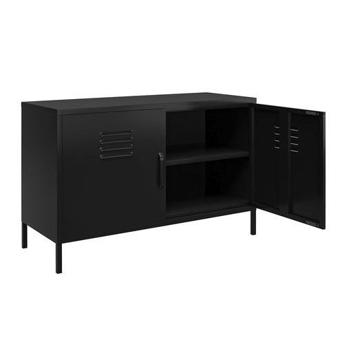 Mission District - Buffet Avec 2 Portes En Métal Noir