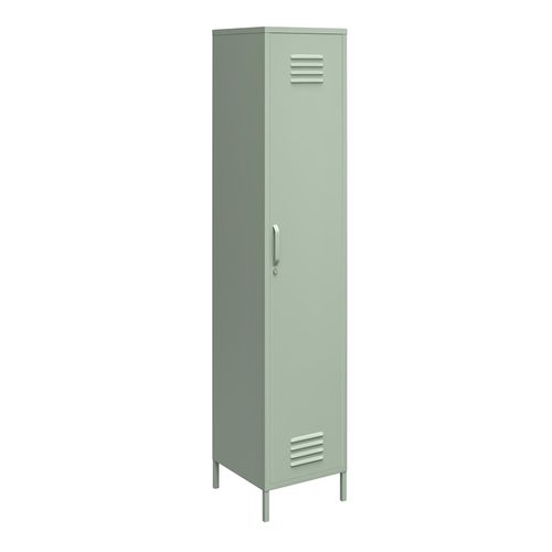 Mission District - Armoire Haute Avec 1 Porte En Métal Vert