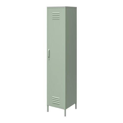 Mission District - Armoire Haute Avec 1 Porte En Métal Vert