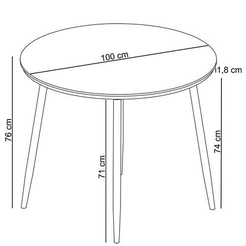 Monza - Table à Manger En Effet Chevrons/aspect Chêne 4 Personnes D100