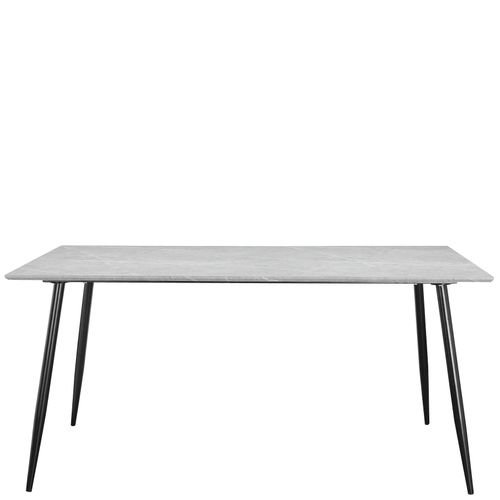 Monza - Table à Manger En Effet Pierre / Noir 8 Personnes L160