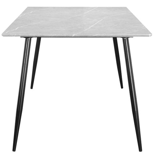 Monza - Table à Manger En Effet Pierre / Noir 8 Personnes L160