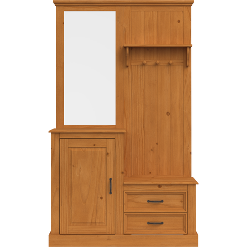 Selma-armoire Avec Miroir Et 1 Porte 2 Tiroirs En Pin