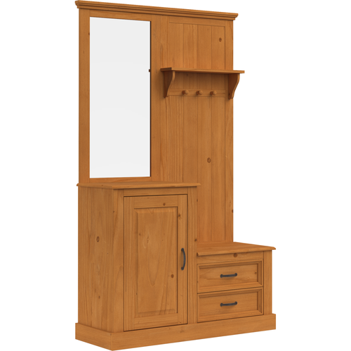 Selma-armoire Avec Miroir Et 1 Porte 2 Tiroirs En Pin