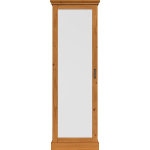 Selma-rangement à Chaussures Avec 1 Porte Miroir En Pin En Cire Teintée