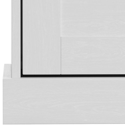 Motala-coffre à Chaussures Avec 3 Portes Battantes En Blanc