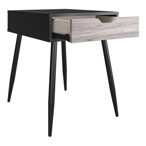Copley-table D'appoint Avec 1 Tiroir En Effet Chêne Noir