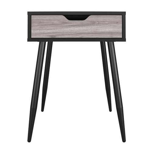 Copley-table D'appoint Avec 1 Tiroir En Effet Chêne Noir