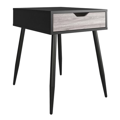 Copley-table D'appoint Avec 1 Tiroir En Effet Chêne Noir