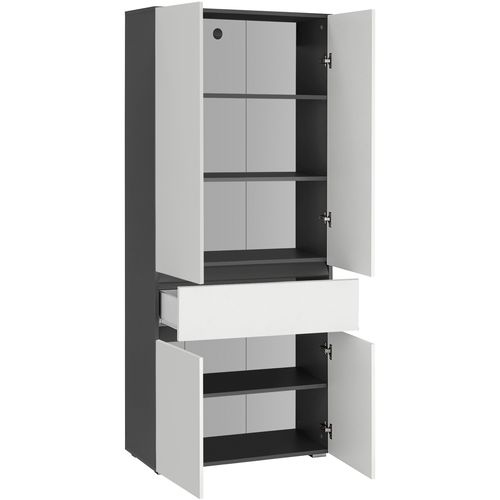 Wisla -armoire De Salle De Bain Avec 2 Portes Aspect Bois Anthracite