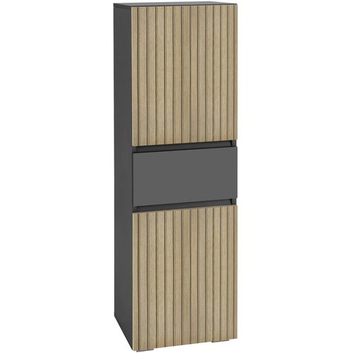 Wisla -armoire De Salle De Bain Avec 2 Portes Aspect Bois Anthracite