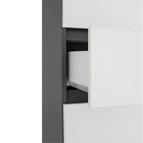 Wisla -armoire De Salle De Bain Avec 2 Portes Aspect Bois Anthracite
