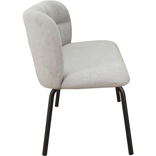 Casey-banc De Salle à Manger En Tissu Anthracite Avec Pieds En Métal Noir