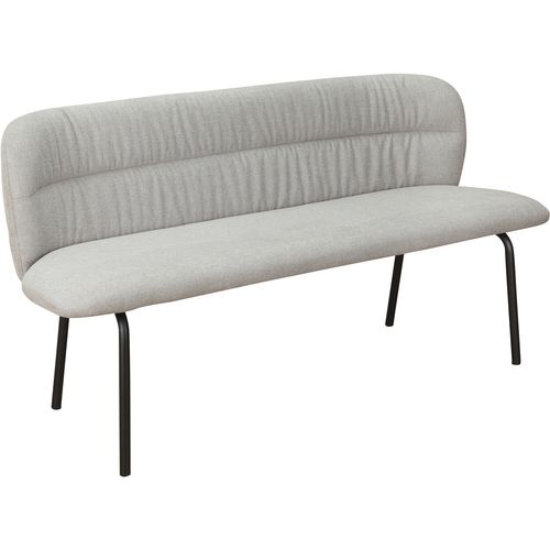 Casey-banc De Salle à Manger En Tissu Anthracite Avec Pieds En Métal Noir