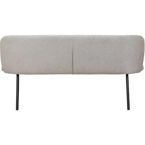 Casey-banc De Salle à Manger En Tissu Anthracite Avec Pieds En Métal Noir