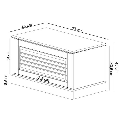 Mille-coffre Avec Porte à Rabat En Pin Nature