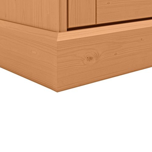 Mille-meuble à Chaussures Avec 2 Portes Battantes 1 Tiroir En Pin Nature