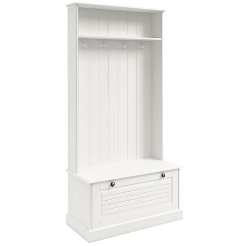 Mille-armoire à 1 Abattant En Pin Blanc