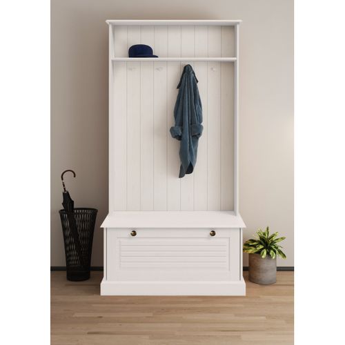 Mille-armoire à 1 Abattant En Pin Blanc