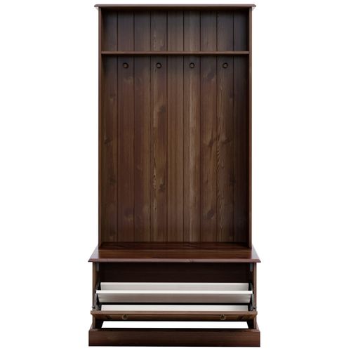 Mille-armoire à 1 Abattant En Pin Brun