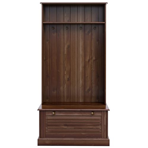 Mille-armoire à 1 Abattant En Pin Brun