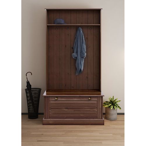 Mille-armoire à 1 Abattant En Pin Brun