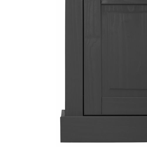 Selma-buffet 4 Portes Et 4 Tiroirs En Pin Anthracite