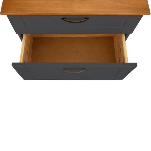 Alby-meuble Sous Évier Avec 1 Rabat 1 Tiroir En Aspect Bois Anthracite