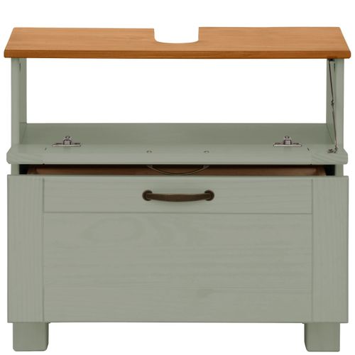 Alby-meuble Sous-vasque 1 Tiroir Et 1 Abattant Vert Pin