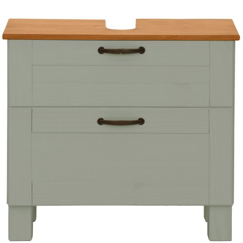 Alby-meuble Sous-vasque 1 Tiroir Et 1 Abattant Vert Pin