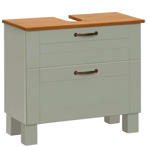 Alby-meuble Sous-vasque 1 Tiroir Et 1 Abattant Vert Pin