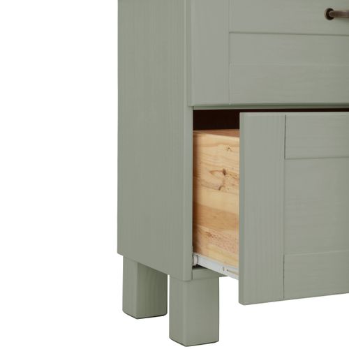 Alby-meuble Sous-vasque 1 Tiroir Et 1 Abattant Vert Pin