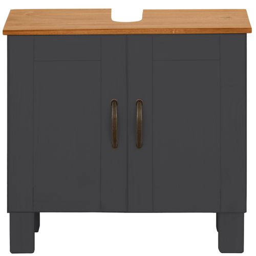Alby-meuble Sous Évier Avec 2 Portes En Aspect Bois Anthracite