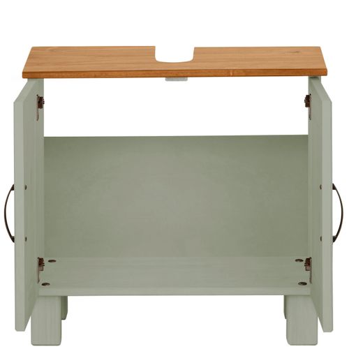 Alby-meuble Sous Évier Avec 2 Portes En Aspect Bois Vert