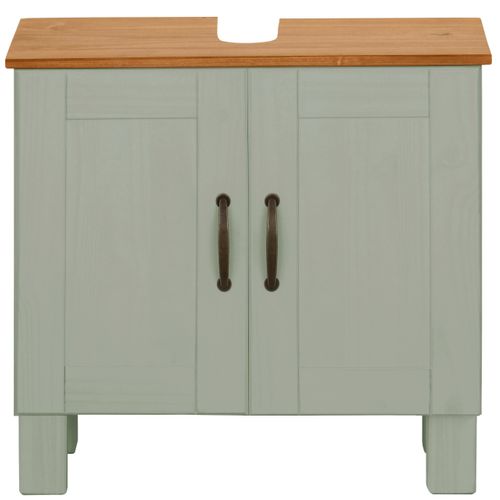 Alby-meuble Sous Évier Avec 2 Portes En Aspect Bois Vert