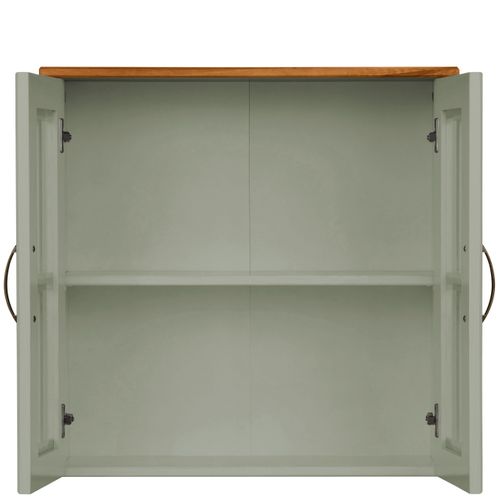 Armoire Murale Avec 2 Portes Vitrées En Pin Vert