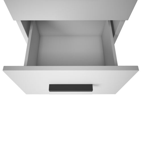 Malika-armoire Haute Blanche à 2 Portes Et 1 Tiroir