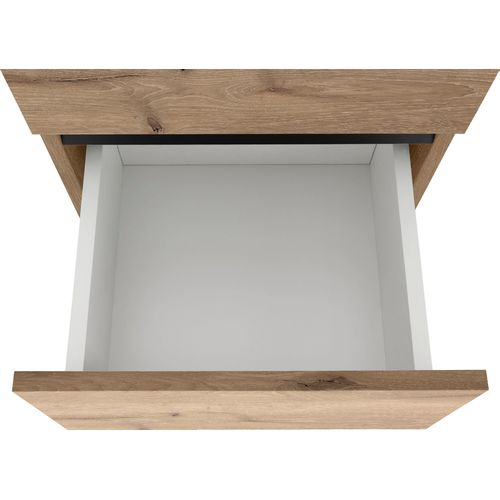 Wisla -armoire De Salle De Bain Avec 4 Portes Et 1 Tiroir Aspect Chêne