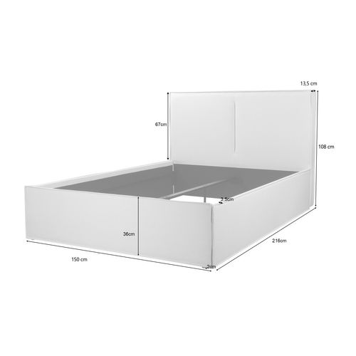 Avignon-lit 140x200 Cm En Lin Beige