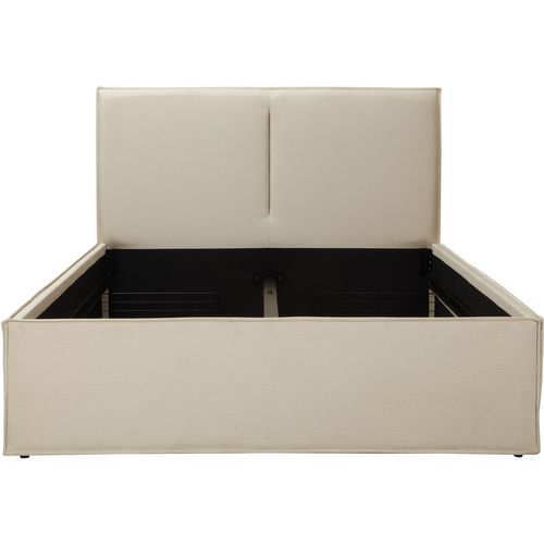 Avignon-lit 140x200 Cm Avec 4 Tiroirs En Lin Beige