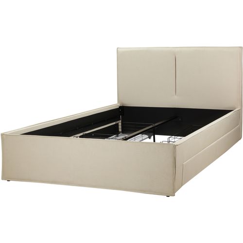 Avignon-lit 140x200 Cm Avec 4 Tiroirs En Lin Beige