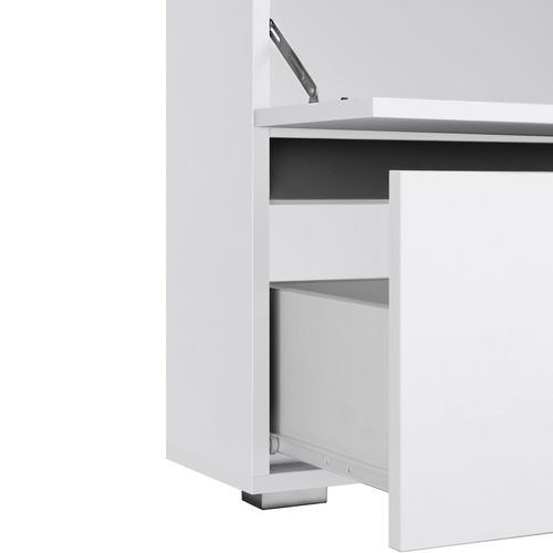 Wisla -ensemble De Salle De Bain Avec 2 Armoires Aspect Bois Blanc