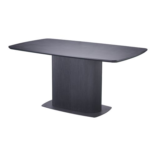 Daleton-table De Salle à Manger 160x90 Cm 6 Places Aspect Bois Noir