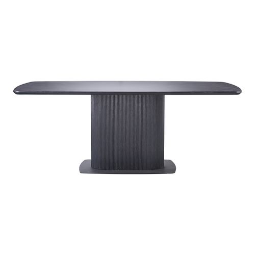 Daleton-table De Salle à Manger 200x100 Cm 10 Couverts Aspect Bois Noir