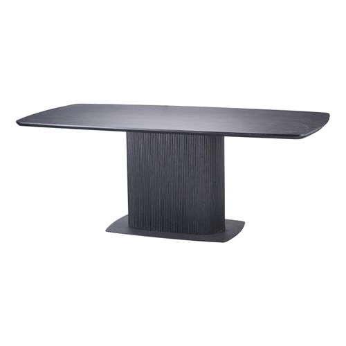 Daleton-table De Salle à Manger 200x100 Cm 10 Couverts Aspect Bois Noir