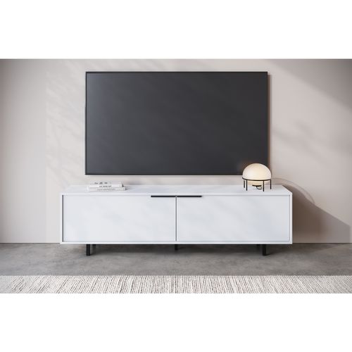 Alberto-meuble TV Avec 2 Portes à Rabat En Blanc