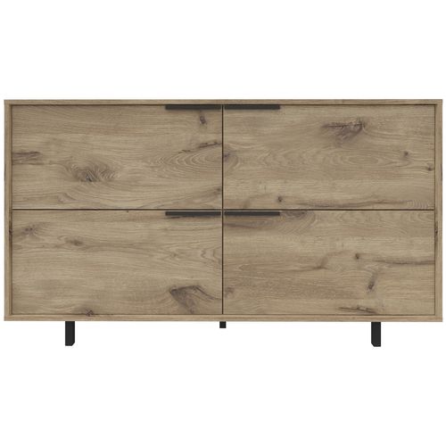 Alberto-buffet Avec 4 Volets En Aspect Chêne